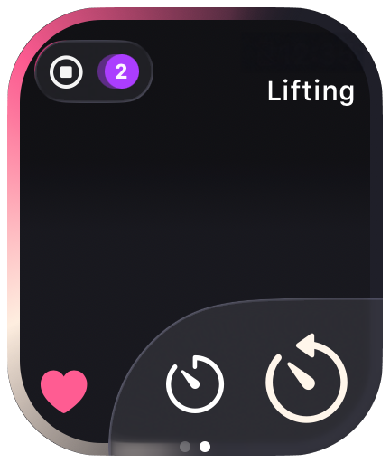 Metre Apple Watch screen showing the next lift state after returning from rest