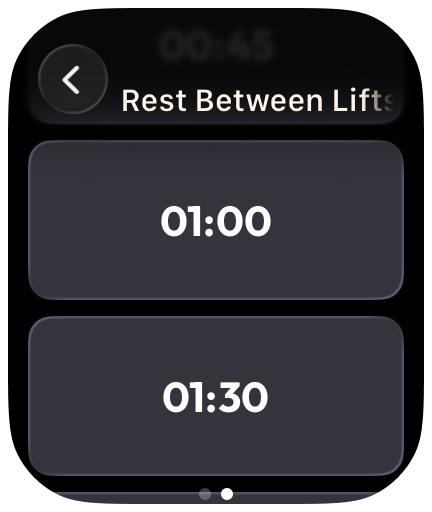 Metre Apple Watch timer for longer rest between lifts